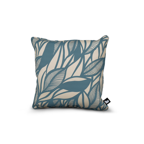 B-Cushion Art Collection - Poplar Leaf Sea Blue